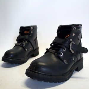 Black Leather Harley Davidson boots